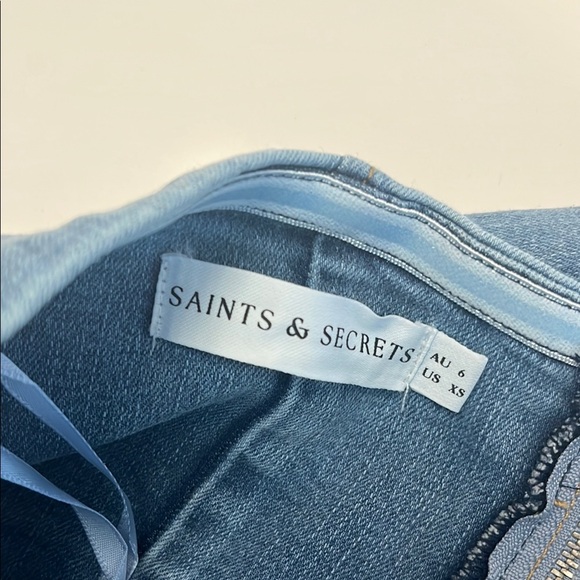 Blue Denim Strapless Dress - Picture 5 of 5